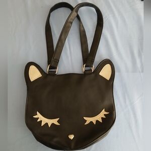 Chic Black Cat Face Tote Bag
